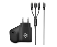 ExtraLink Smart Life SET03 Kabel 3w1 1,2m ładowarka 12 W PD3.0 czarny - 1550955 - zdjęcie 1